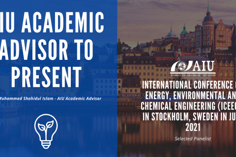 AIU Academic Advisor to present at Engineering and Physical Sciences Research conference. – Atlantic International University