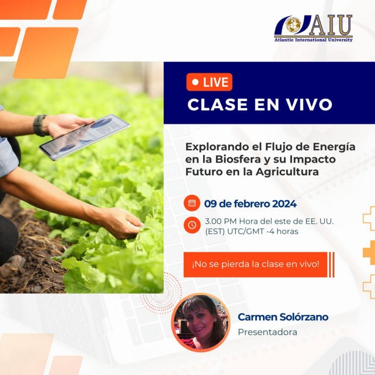 La temática de la Clase 8_ Explorando el Flujo de Energía en la Biosfera y su Impacto Futuro en la Agricultura